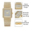 37mm Silver Square Watch Women Bling Bling Lady Watch Elegant Dating Match Quartz Wristwatches