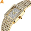 37mm Silver Square Watch Women Bling Bling Lady Watch Elegant Dating Match Quartz Wristwatches