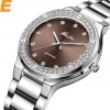 Montres-bracelets diamant pour femmes acier deux tons or montre féminine heure violet quartz montre-bracelet