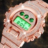 Style Shock Men Luxury Watch 30M Waterproof Wristwatch LED Rose Gold Clock Luxury Watch Male