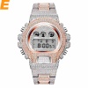 Led Electronic Gold Silver Wrist Watch Waterproof Iced Out Diamond Male Watches