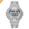 Led Electronic Gold Silver Wrist Watch Waterproof Iced Out Diamond Male Watches