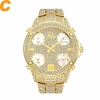 51MM Büyük Kadran 5 Saat Dilimi Erkek Saatler Quartz İzle Icd Business Iced Out İzle