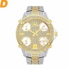 51MM Büyük Kadran 5 Saat Dilimi Erkek Saatler Quartz İzle Icd Business Iced Out İzle