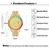 Big Rainbow Diamond Luxury Mens Watches 18K Gold Men Watch Montre-bracelet à quartz glacé de luxe