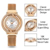 Rose Gold Steel Strap Magnetic Mesh Band Casual Luxury Women Quartz Waterproof Bracelet Women Watches