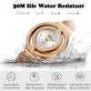 Rose Gold Steel Strap Magnetic Mesh Band Casual Luxury Women Quartz Waterproof Bracelet Women Watches