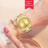 Elegant Women's Watches Square 18K Gold Female Wristwatch Quartz Waterproof Classic Geneva Watch