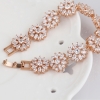 Fashion Jewelry Gift Exquisite Prong Setting Zircon Chain Bracelets for Female - Champagne light gold Plated