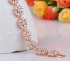 Fashion Jewelry Gift Exquisite Prong Setting Zircon Chain Bracelets for Female - Champagne light gold Plated