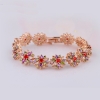 Easy-hook Chain Link Bracelet for Women Multi-Color Prong Setting Zircon Bracelets