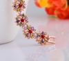 Easy-hook Chain Link Bracelet for Women Multi-Color Prong Setting Zircon Bracelets