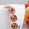 Easy-hook Chain Link Bracelet for Women Multi-Color Prong Setting Zircon Bracelets