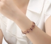 Easy-hook Chain Link Bracelet for Women Multi-Color Prong Setting Zircon Bracelets