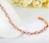 Luxury 18K Rose Gold Plated Chain Bracelet for Women Ladies Shining AAA Cubic Zircon Crystal Jewelry Wedding