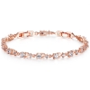 Luxury 18K Rose Gold Plated Chain Bracelet for Women Ladies Shining AAA Cubic Zircon Crystal Jewelry Wedding