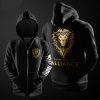 Cool WOW Alliance Hoodie Black World Of Warcraft Clothing For Him