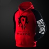 World Of Warcraft Horde Hoodie WOW Black Pullover Sweatshirt for Men