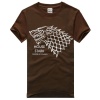 A Song of Ice and Fire Tees House Stark Direwolf Black T-shirts for Mens