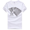 A Song of Ice and Fire Tees House Stark Direwolf Black T-shirts for Mens
