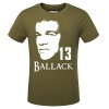Cool Michael Ballack Black Tee Shirts For Mens