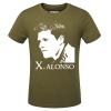 Black Alonso Spain Soccer Play Tee Shirts For Man