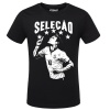 Brazil Football Star Neymar Black Tee Shirts