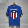 Marvel Superhero Captain America T-Shirt Blue Mens Cotton Tees
