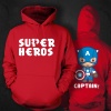 Marvel Captain America Hoodies 3xl Black Sweatshirt For Mens