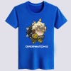 Cartoon Overwatch Junkrat T-shirts For Mens black Tees