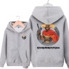 Overwatch Cs Mccree Hoodie Men Gray Hooded Sweatshirts