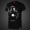 Darkness Design Marvel Superhero Iron Man Tees For Men Black T-shirts