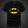 Černé Batman Logo tričko Marvel Superman Tees 