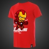 Lovely Cartoon Iron Man T-shirts For Young Black Tees