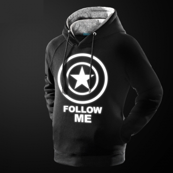 Cool Captain America Follow Me Reflective Hoodies For Mens