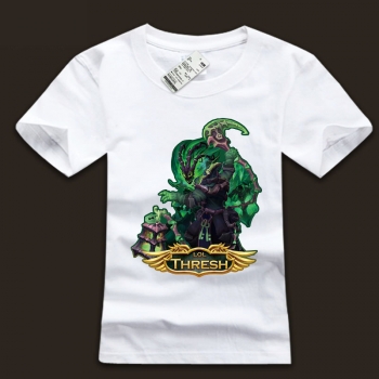 White league of leagends Thresh T Shirts For Men