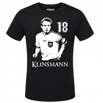 No.18 Jurgen Klinsmann Black Tshirt