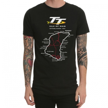 Black Isle of Man Motorcycle Competition Logo TT T-shirts