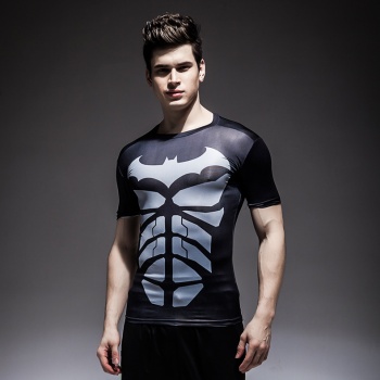 Superhero Dark Knight Compression Shirts Men 
