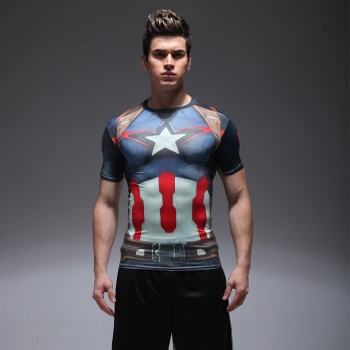 Captain America Compression T Shirt 