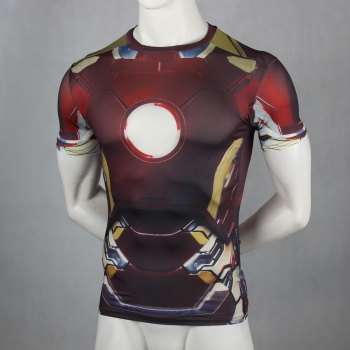 Iron Man Spiderman Compression Shirt 