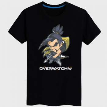 Blizzard Over Watch Hanzo T Shirts Black Unsex Cotton Tees
