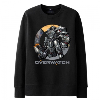 Overwatch Reinhardt Sweater Mens black Hoodies